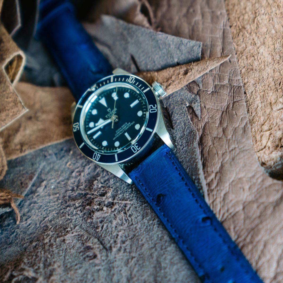 Masai Blue Handmade leather watch straps | LIC Leather