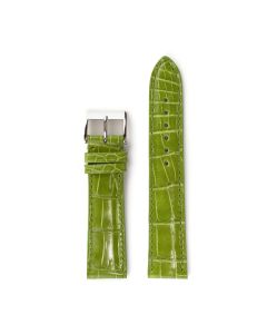 Alligator Glossy Forest Green Handmade leather watch straps | LIC Leather