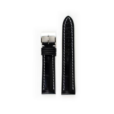 BREITLING レザーストラップ 22-20mm 80/120mm 黒 Breitling OEM Ocean Racer Black Rubber Strap 22/20MM with